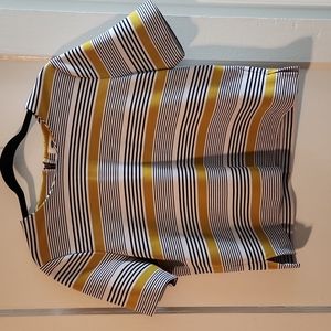 Striped navy gold shirt